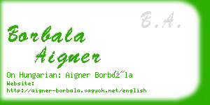 borbala aigner business card